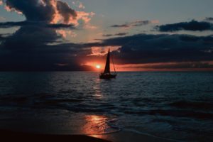 landscape boat sea