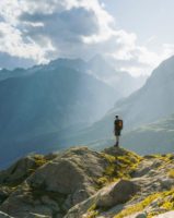 Mountains people landscape