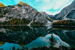 mountains landscape lake